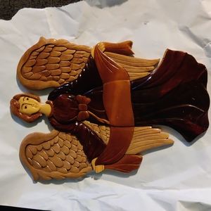 Vintage antique hand carved Wooden Angel